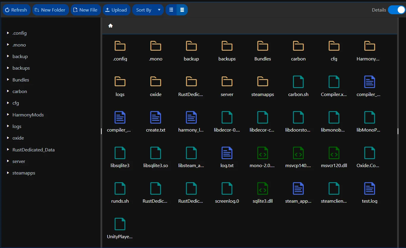 Panel file manager